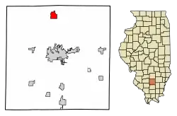 Location of Dix in Jefferson County, Illinois