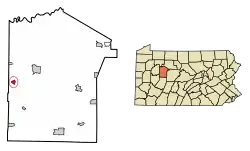 Location of Summerville in Jefferson County, Pennsylvania.