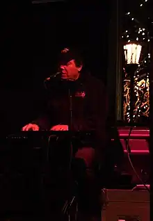 Hermann performing in Vail, CO w/ his Mardi Gras Band