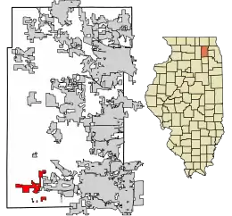 Location of Big Rock in Kane County, Illinois