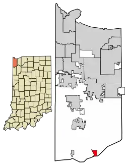 Location in Lake County, Indiana