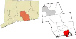 Old Saybrook's location within the Lower Connecticut River Valley Planning Region and the state of Connecticut