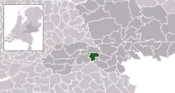 Highlighted position of Druten in a municipal map of Gelderland