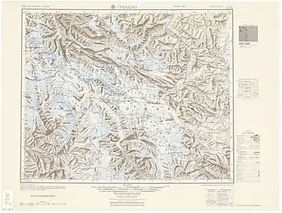 Map including Karakoram Pass (AMS, 1953)
