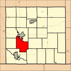 Location in Cowley County