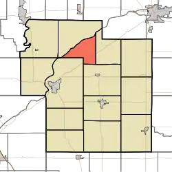 Location of Rock Creek Township in Carroll County