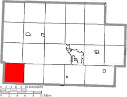 Location of Pike Township in Coshocton County