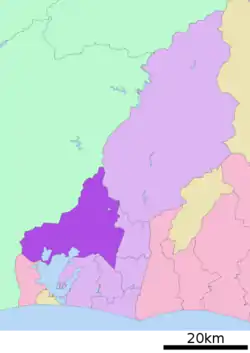 Location of Kita-ku in Shizuoka