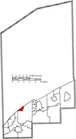 Location of Mentor-on-the-Lake in Lake County