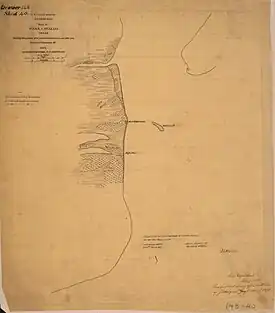 Map of Pass Cavallo, Texas ca. 19th Century
