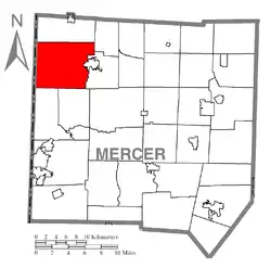 Location of West Salem Township in Mercer County