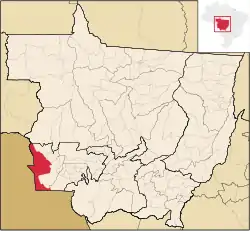 Location in Mato Grosso state