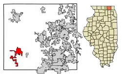 Location of Marengo in McHenry County, Illinois.