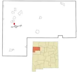 Location of Gamerco, New Mexico