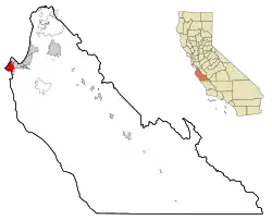 Location in Monterey County and the state of California