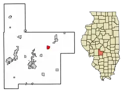 Location in Montgomery County, Illinois