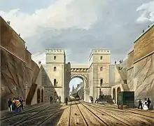 Moorish Arch, Liverpool & Manchester Railway(1831; demolished 1860)