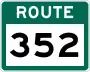 Route 352 marker