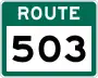 Route 503 marker