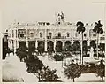 Historical photo showing the Governor-General's Palace, Havana Cuba, just before surrender and raising of American colors 11:30 a.m., January 1, 1899. SMU Libraries.