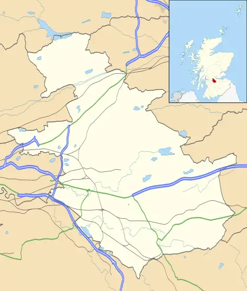 Castlecary is located in North Lanarkshire