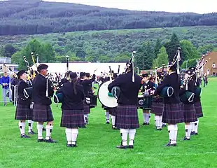 Pipe band at the Cowal Highland Gathering
