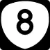 Oregon Route 8 marker