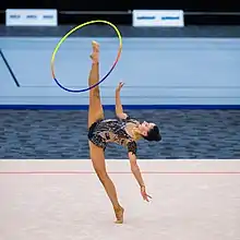 Alexandra Kiroi-Bogatyreva with a hoop