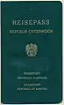 "Green cover" Austrian passport, issued in 1980