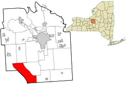 Location in Onondaga County and the state of New York.