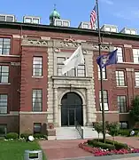 Door facing Detroit River.