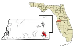 Location in Pasco County and the state of Florida