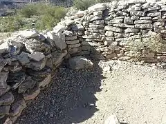 Different view of the ruins of a Hohokam house.