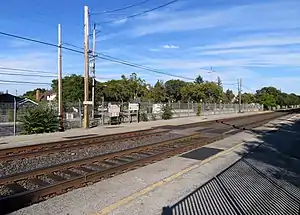 Platforms at a railroad station