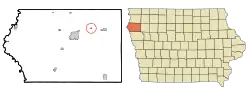 Location of Oyens, Iowa