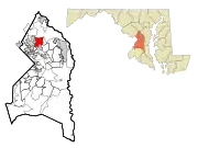 Location in Prince George's County and Maryland