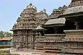 Profile of the outer mantapa and a shrine in the Veeranarayana temple at Belavadi
