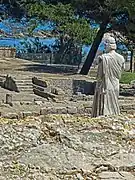 Archaeological Remains with reproduction of Aesclepius