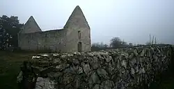 Ruins of a Romanesque church in Haluzice