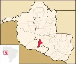 Location in Rondônia state