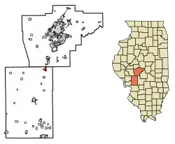 Location in Macoupin and Sangamon counties, Illinois