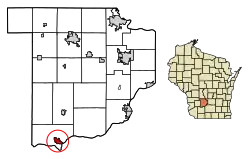 Location of Spring Green in Sauk County, Wisconsin.