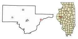 Location of Browning in Schuyler County, Illinois.