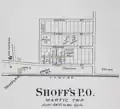 Shoff’s P.O. on 1899 map of Martic Township