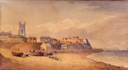 A View of Cromer showing the Early Pier, 1870