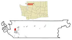 Location of Burlington in Washington