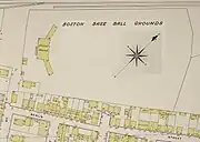 Original layout of the ballpark