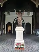 Entrance to the chapel of the Sacred Heart of Jesus