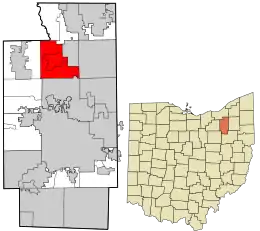 Location in Summit County and the state of Ohio.