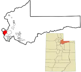 Location in Summit County and the state of Utah